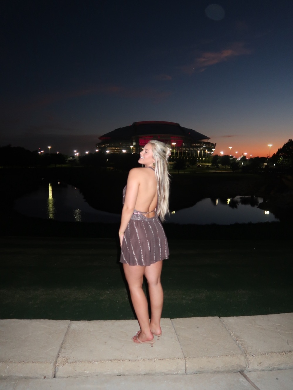 H&M Brown Striped Sleeveless Mini Dress - Picture 3 of 3